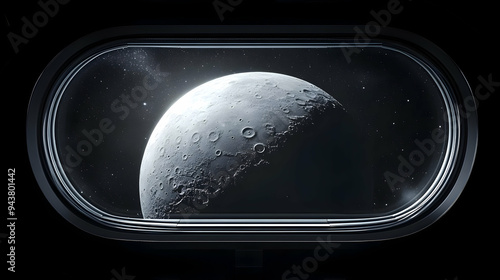 A view of a moon through a ...