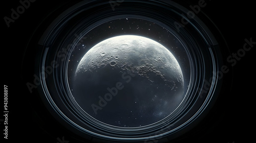 A view of the moon through ...