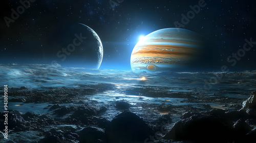 A view of the surface of an...