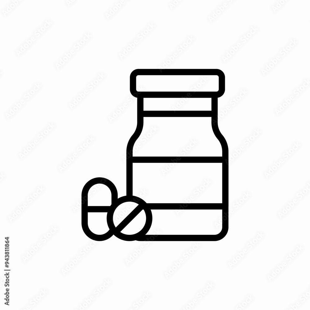 pills jar medicine tablet icon pills jar medicine tablet icon