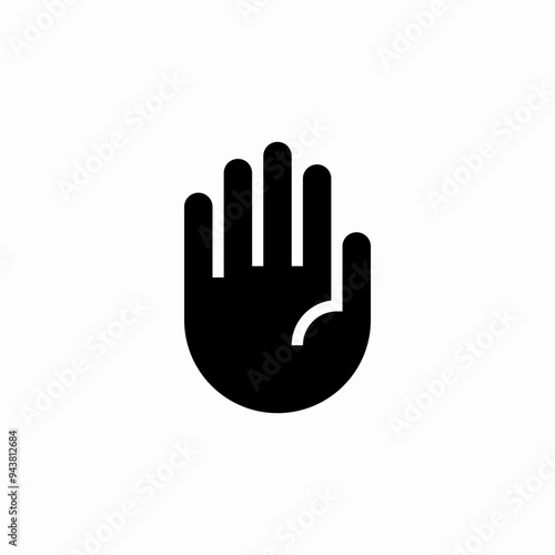 hand stop gesture icon sign