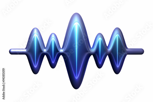 Digital waveform border with light pulses and copy space concept as A border frame featuring digital waveforms with light pulses that frame a central copy space. The waveforms create a dynamic and rhy photo