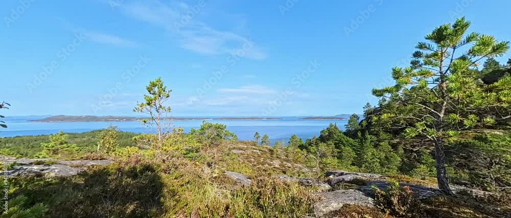 Panoramic timelapse from fjords in Norway on a sunny summer day Panoramic timelapse from fjords in Norway on a sunny summer day