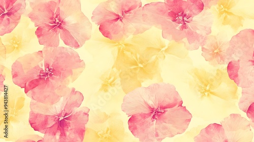 Wallpaper Mural Fruits, Florals, Shapes, Pink and Yellow, Abstract Image, Texture, Pattern Background, Wallpaper, Smartphone Cover and Screen, Cell Phone, Computer, Laptop, 9:16 and 16:9 Format Torontodigital.ca