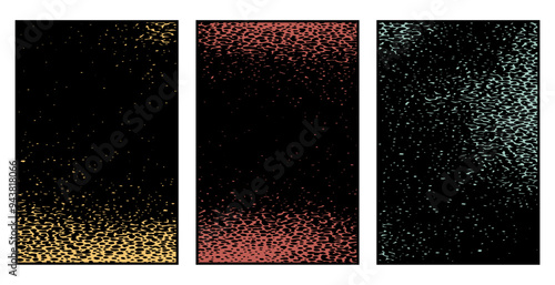 Set of 3 Abstract pattern. Illustration for printing on wall decorations. For use in graphics.