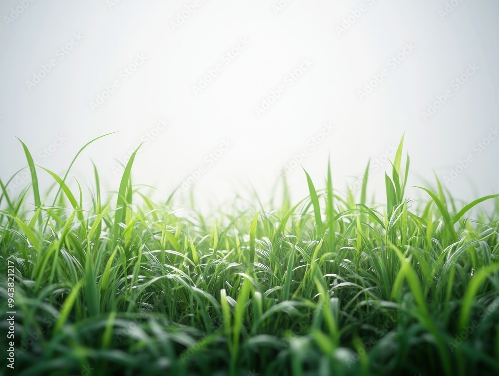 Fototapeta premium Minimalist Green Grass Texture, Simple Nature Background, Uniform Growth and Order, Emphasizing Simplicity and Nature's Order, Perfect for Design Projects