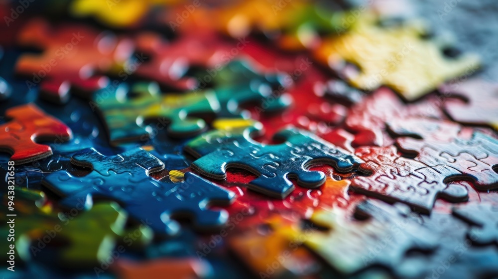 A completed jigsaw puzzle, with all the pieces interlocked. A completed jigsaw puzzle, with all the pieces interlocked.