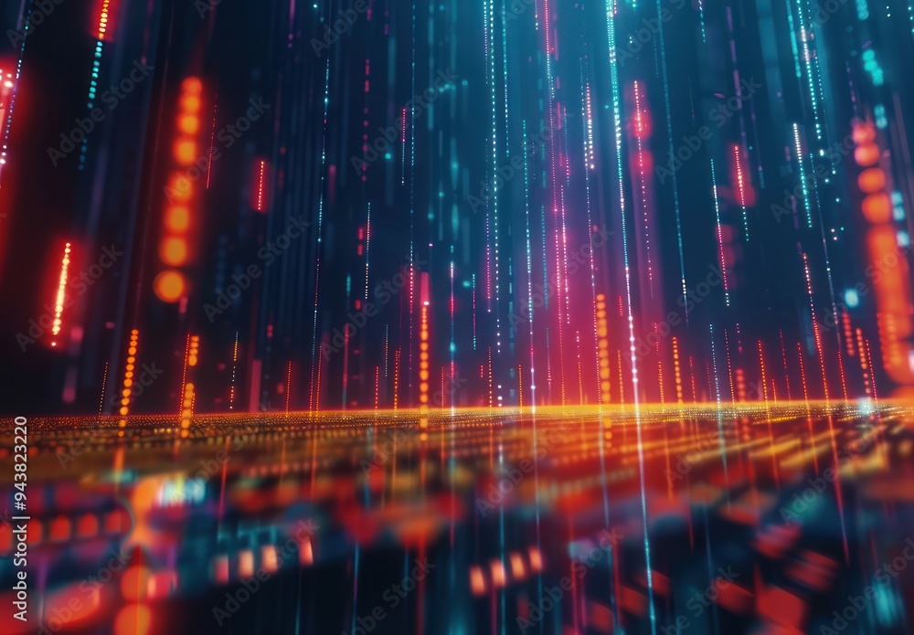 Fototapeta premium Digital Rain Abstract