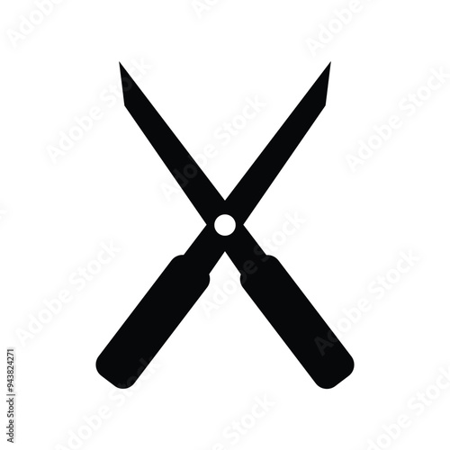 Scissor Logo Vector Template Icon