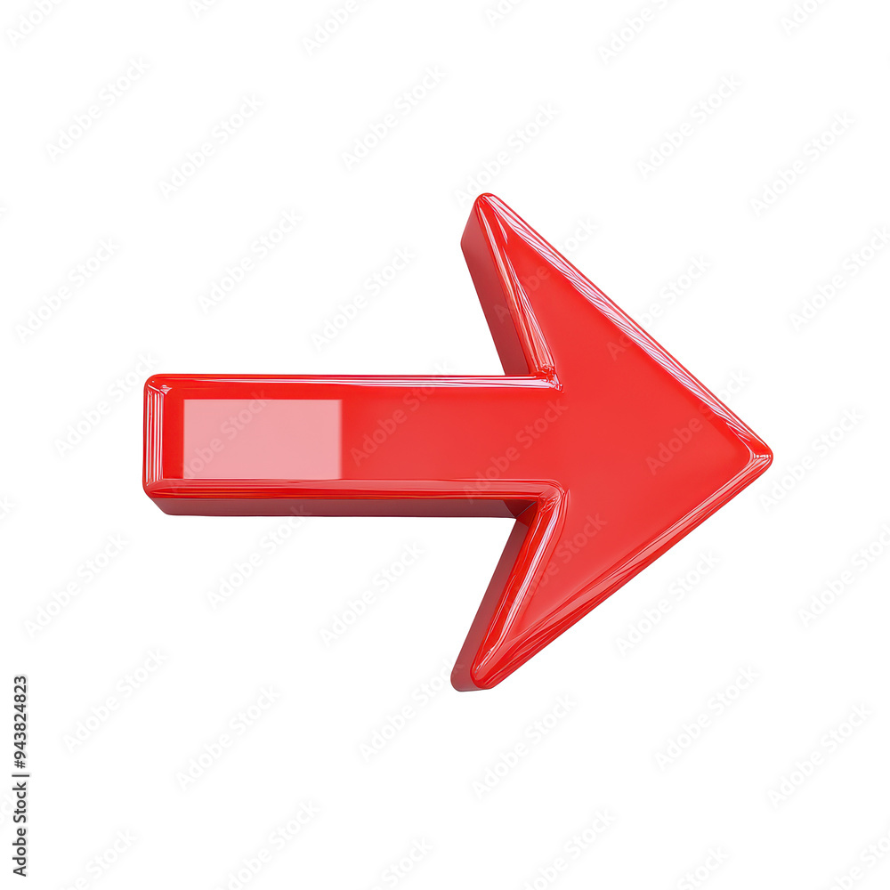 3D shine red arrow on transparent background 3D shine red arrow on transparent background