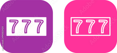 Triple Sevens Vector Icon