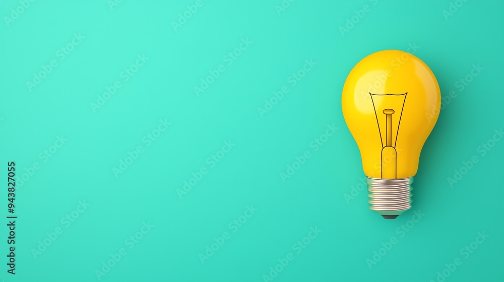 Creator and light bulb, sketching innovative ideas, flat design illustration Creator and light bulb, sketching innovative ideas, flat design illustration