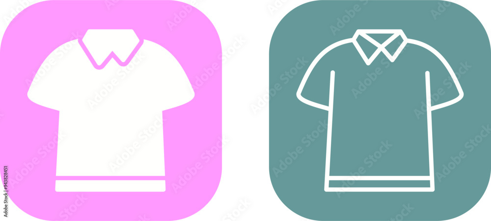 Naklejka premium Polo Shirt Vector Icon
