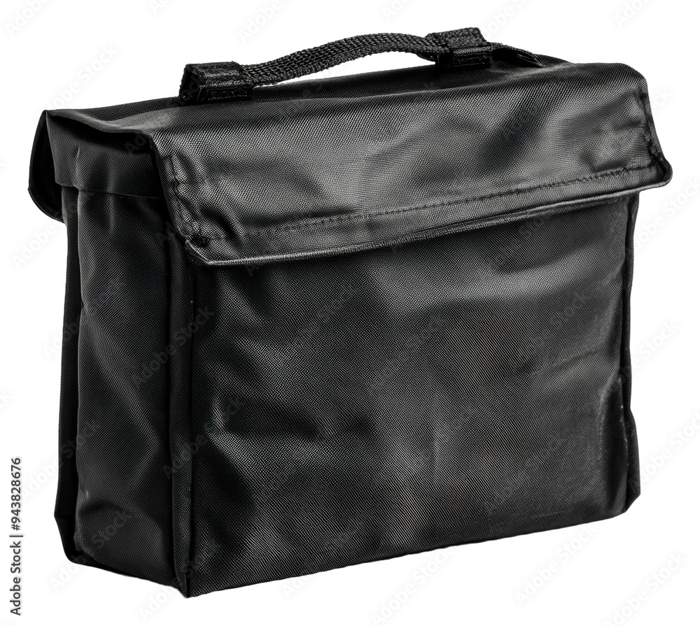 PNG Compact black bag for versatile storage needs PNG Compact black bag for versatile storage needs