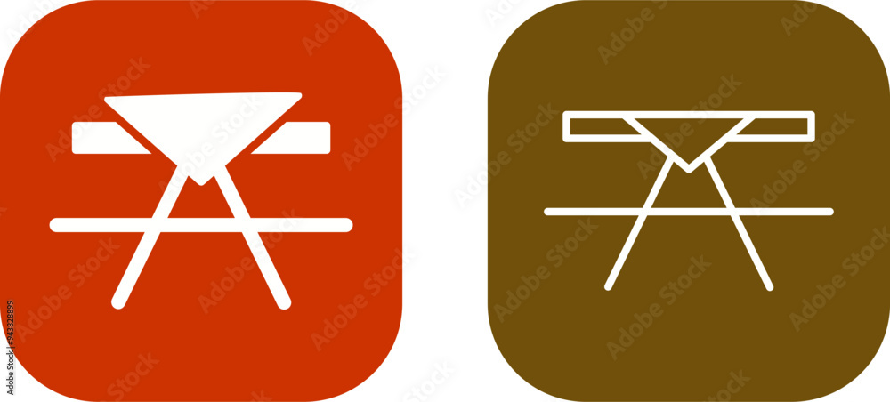 Picnic Table Vector Icon