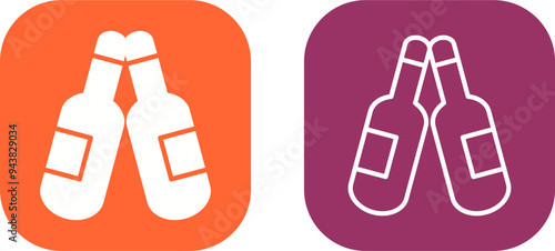 Beers Toasting Vector Icon