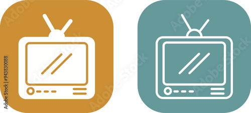 Television Broadcast Vector Icon
