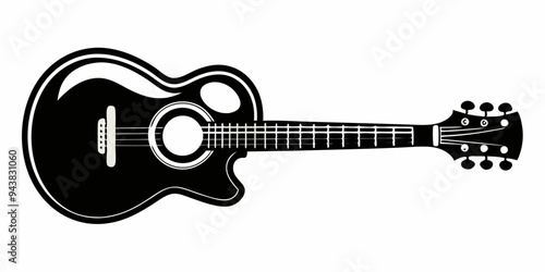 Guitar Silhouette Vector Illustration