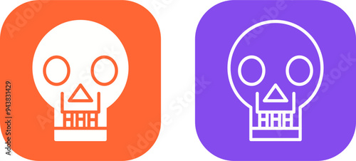 Skull X ray Vector Icon