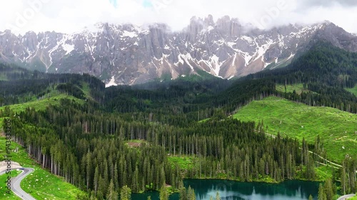 Aerial View of Dolomites Italy