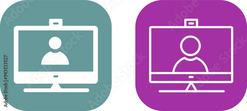 Video Communication Vector Icon