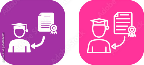 Receiving Diploma Vector Icon