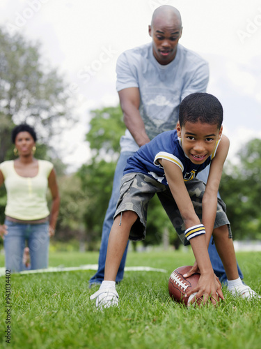 Family Playing in Park
