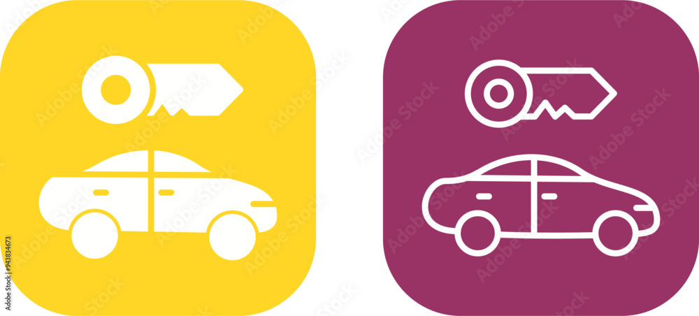 Rent a Car Vector Icon Rent a Car Vector Icon