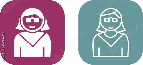 Female Professor Vector Icon