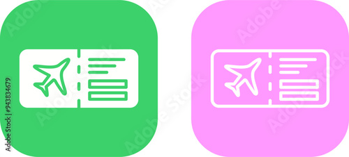 Plane Tickets Vector Icon