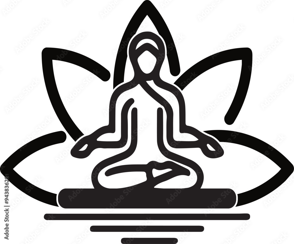 Yoga logo lotus flower Yoga logo lotus flower