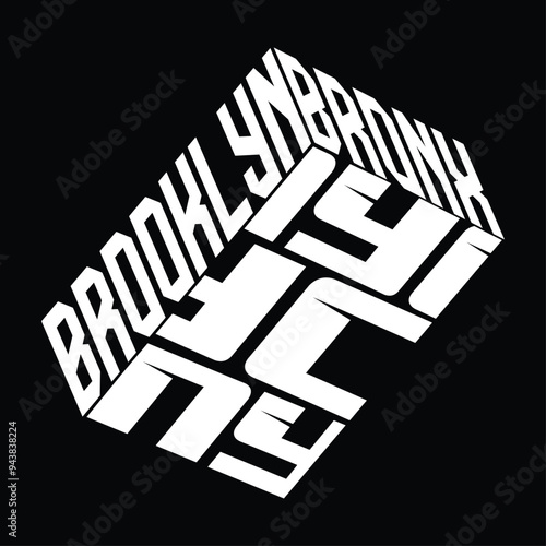 brooklyn typography design.tshirt design,  vector illustration