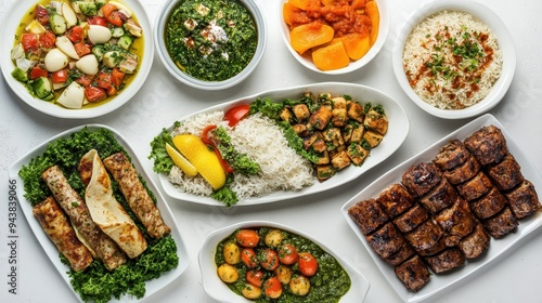 An array of traditional Arabic dishes showcases colorful ingredients, rich flavors, and a shared cultural dining experience