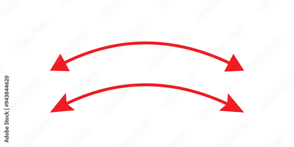 PrintLong arrow vector icon. Black horizontal double arrow PrintLong arrow vector icon. Black horizontal double arrow