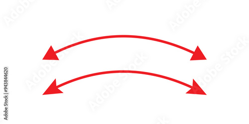 PrintLong arrow vector icon. Black horizontal double arrow