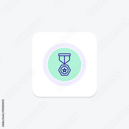 Achievement Ribbon icon, ribbon, recognition, award, honor, editable vector, pixel perfect, illustrator ai file