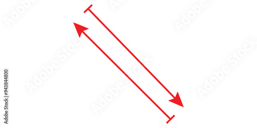 PrintLong arrow vector icon. Black horizontal double arrow