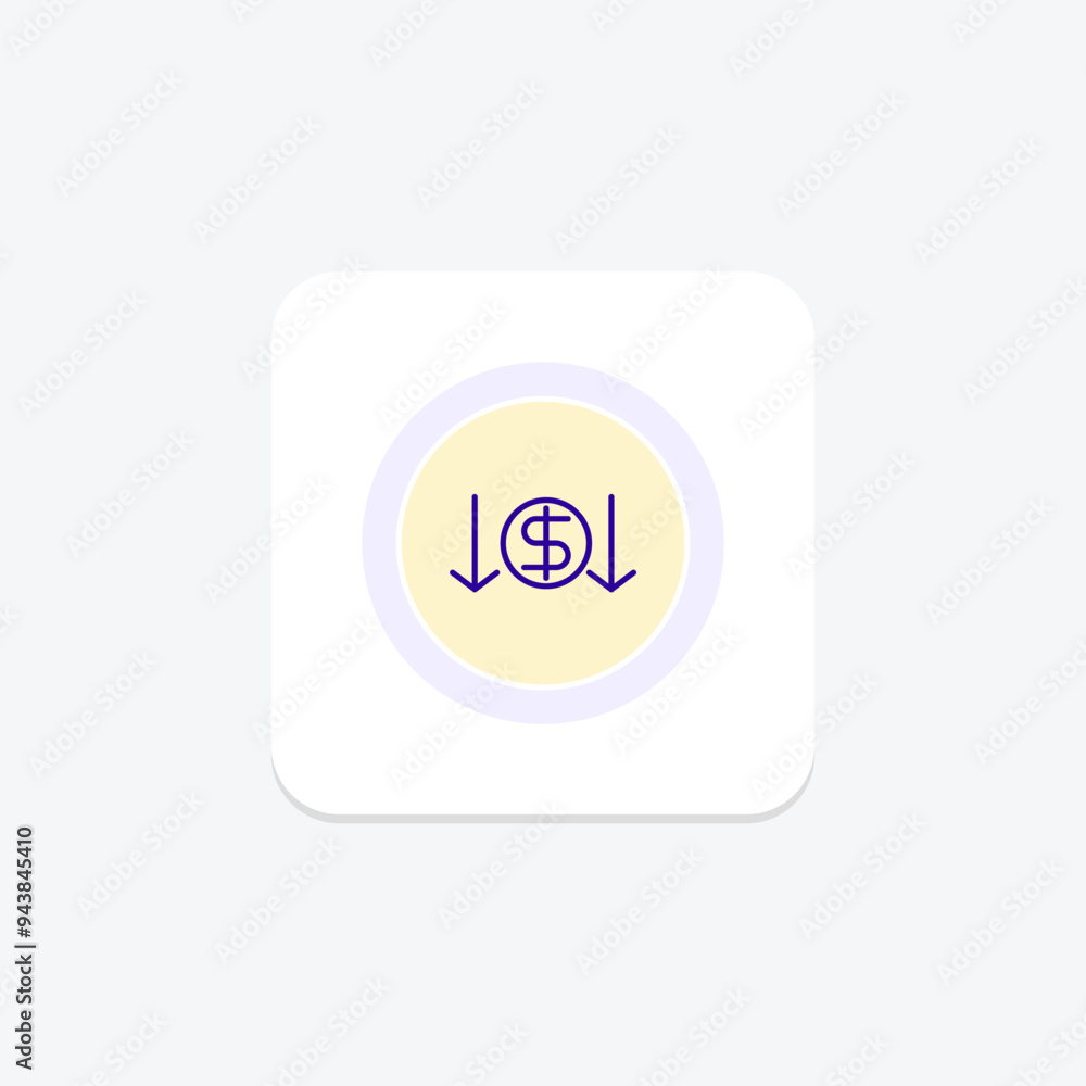 Price Drop icon, price, drop, discount, markdown line icon, editable vector icon, pixel perfect, illustrator ai file Price Drop icon, price, drop, discount, markdown line icon, editable vector icon, pixel perfect, illustrator ai file