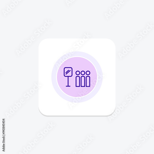 Shopper Queue icon, queue, shopper, waiting, crowd line icon, editable vector icon, pixel perfect, illustrator ai file