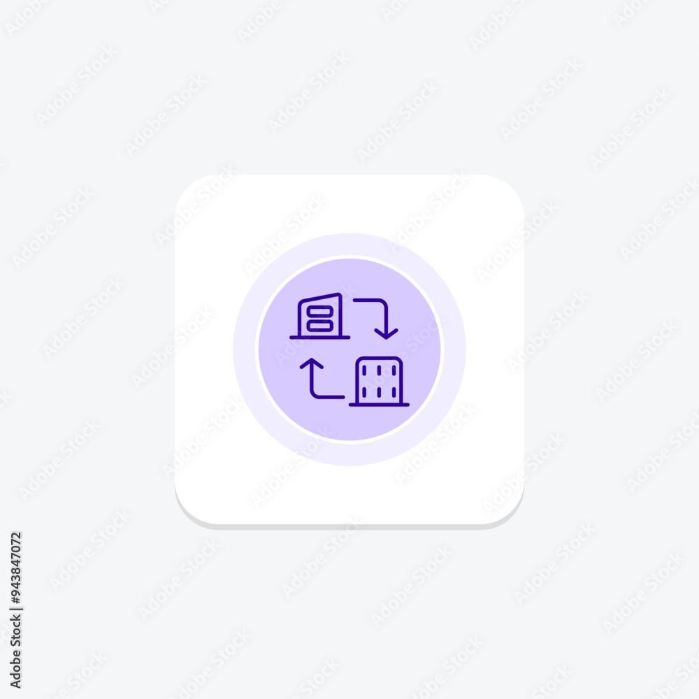 Building Conversion line icon , vector, pixel perfect, illustrator file Building Conversion line icon , vector, pixel perfect, illustrator file