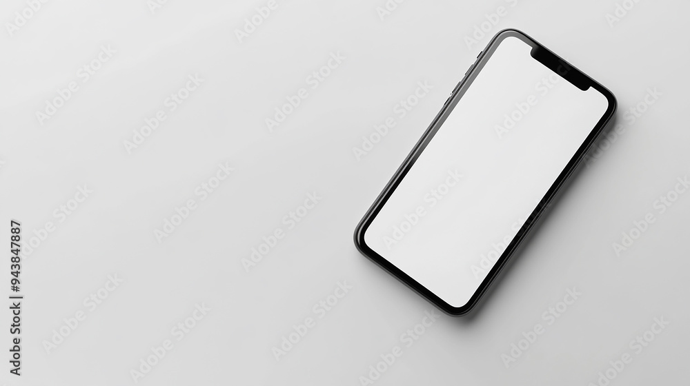 Mobile phone blank screen on white background Mobile phone blank screen on white background