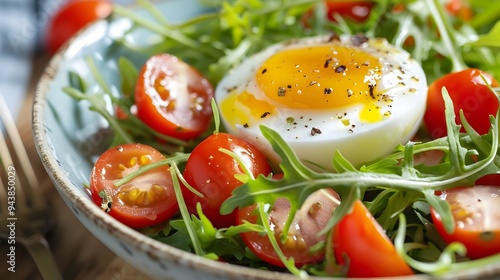 Vibrant Salad Bowl with Boi...