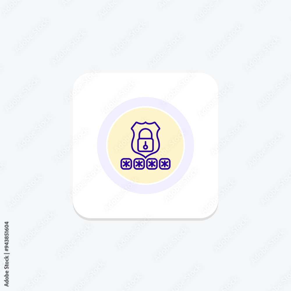 Password Protection icon, protection, security, cyber, digital line icon, editable vector icon, pixel perfect, illustrator ai file Password Protection icon, protection, security, cyber, digital line icon, editable vector icon, pixel perfect, illustrator ai file
