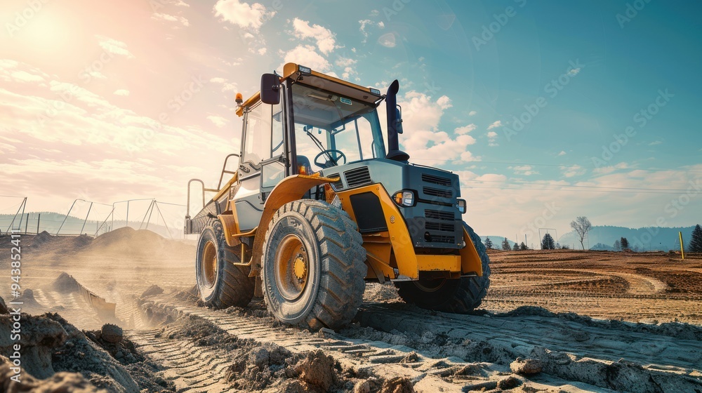 Compact track loader working on a small-scale construction project Compact track loader working on a small-scale construction project