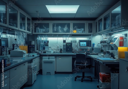 Empty Modern Laboratory Interior