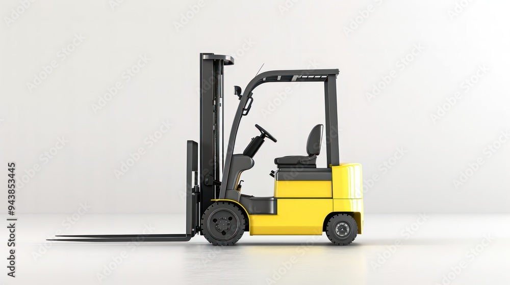 Electric Forklift on white background Electric Forklift on white background