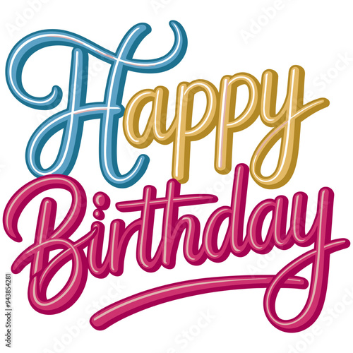 Happy Birthday celebration sign Design Vector, Png Or T-Shirt Design