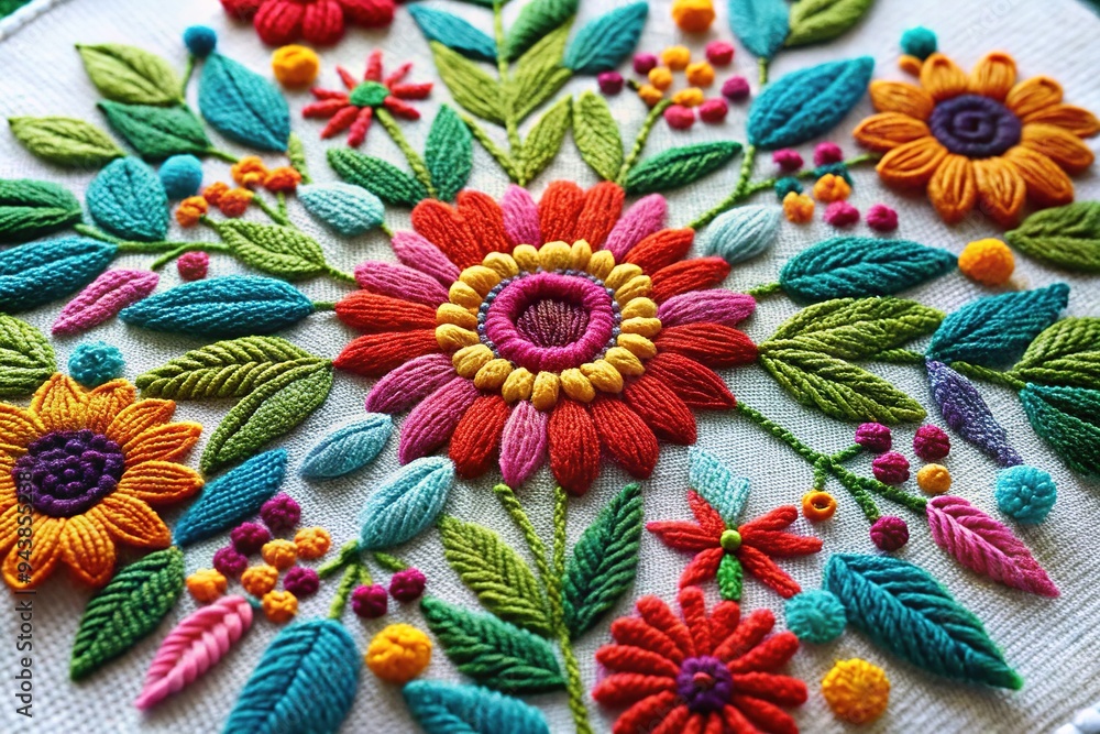 - Modern Abstract Embroidery - Modern Abstract Embroidery