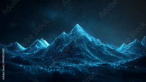 Abstract mountain digital energy