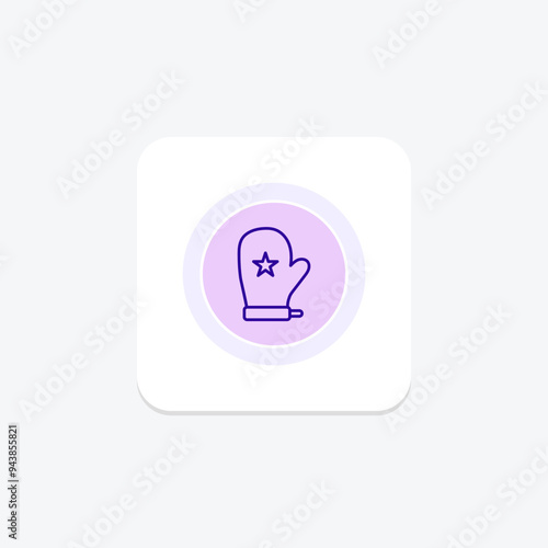 Grilling Mitt icon, mitt, bbq, grill, barbecue line icon, editable vector icon, pixel perfect, illustrator ai file